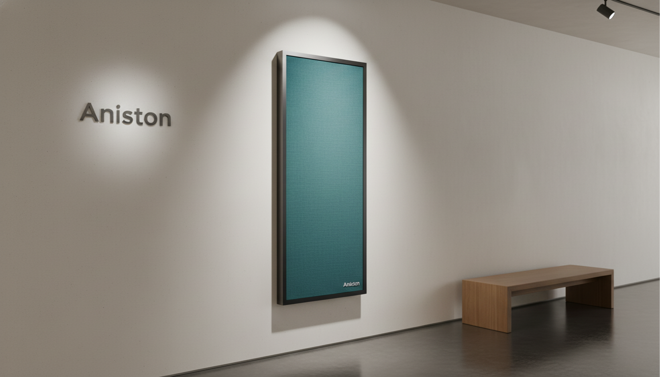 Living room scene with the ultra-thin wall art speaker