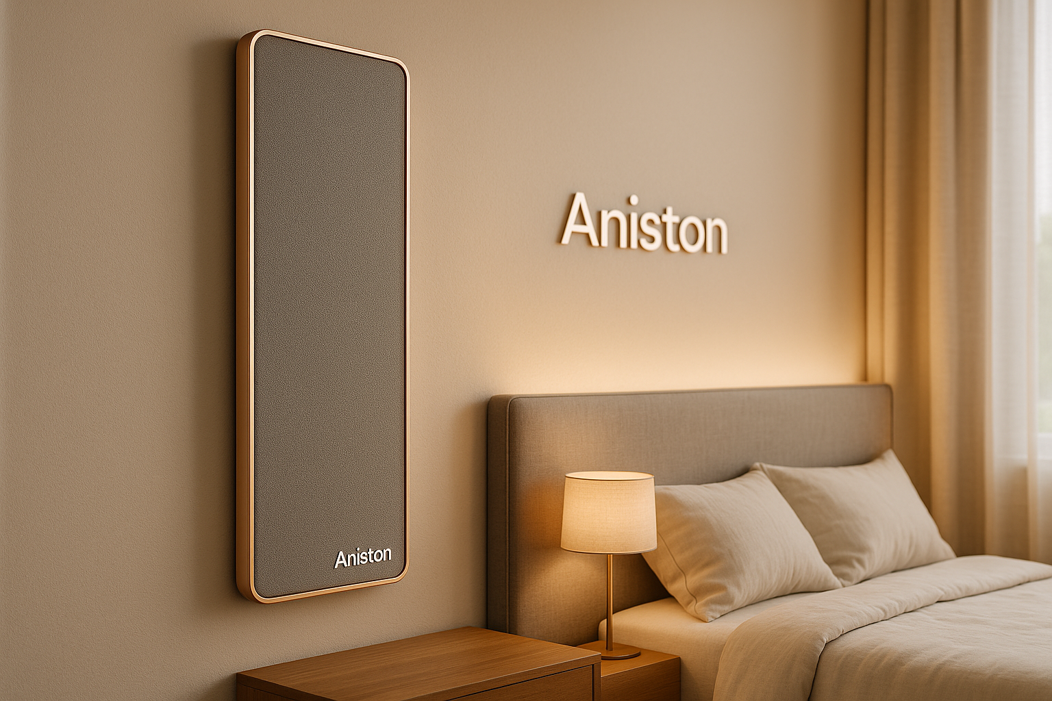 YZ6030 above a bedroom headboard