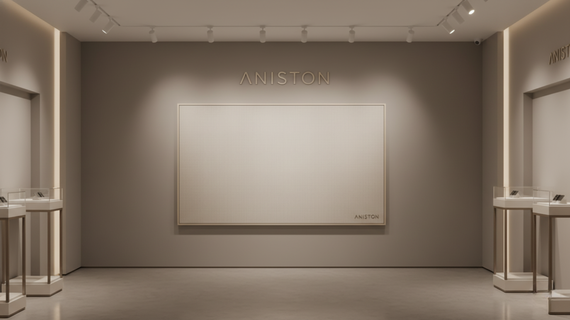 Living room scene with the ultra-thin wall art speaker