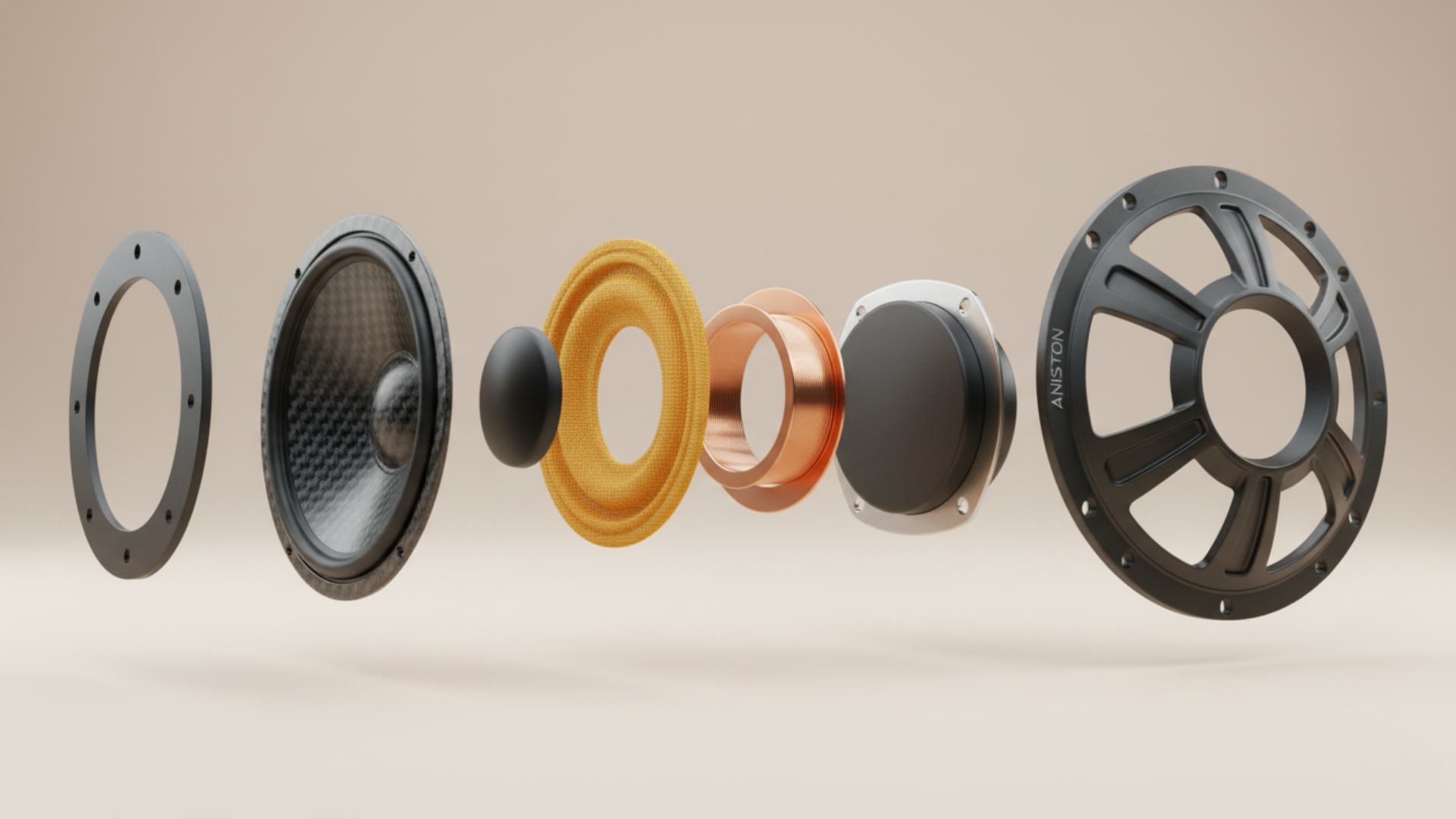 YZ6030 exploded speaker assembly