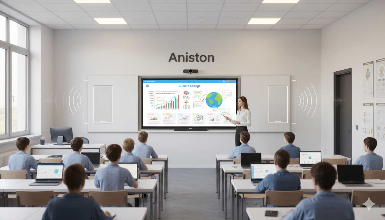 Living room scene with the ultra-thin wall art speaker