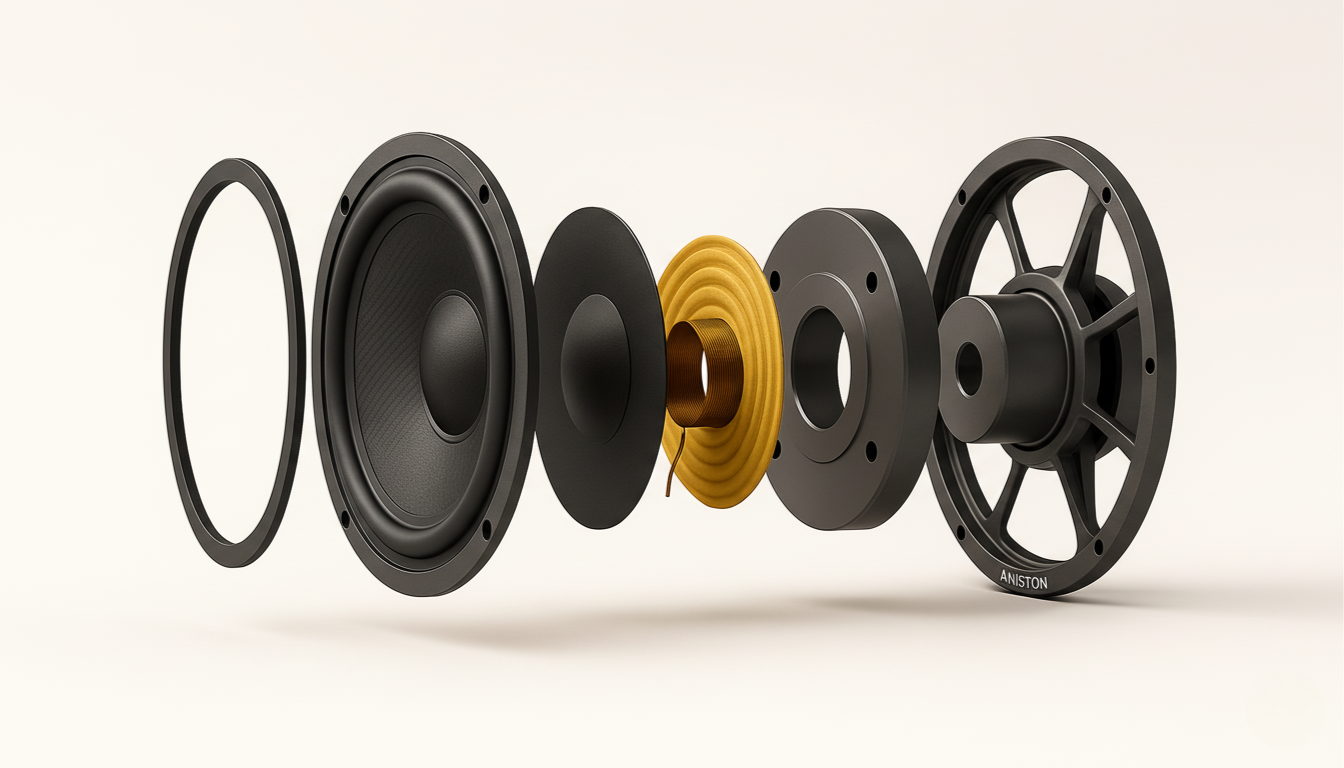 YZ6030 exploded speaker assembly