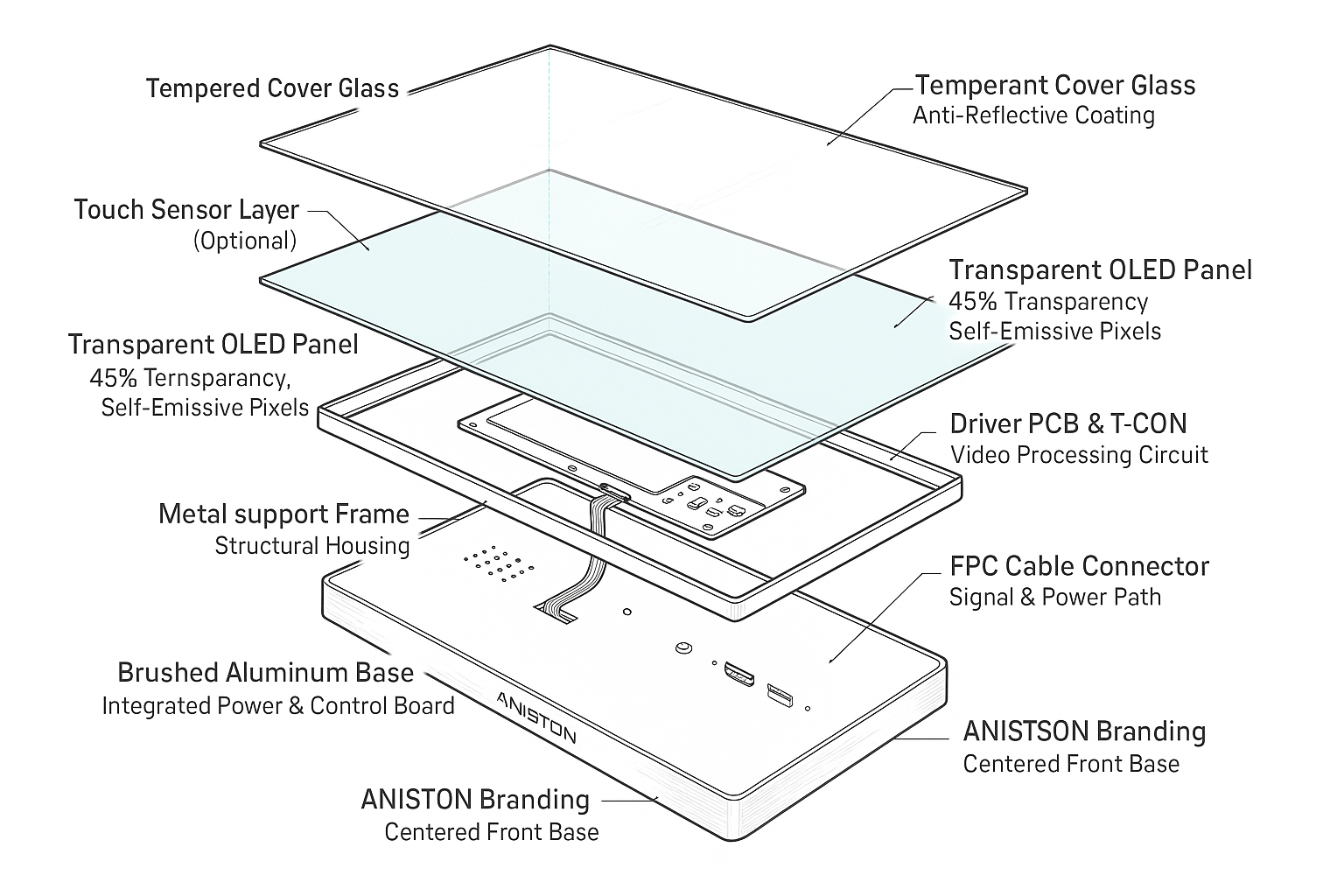 Transparent OLED Display - Metro Map