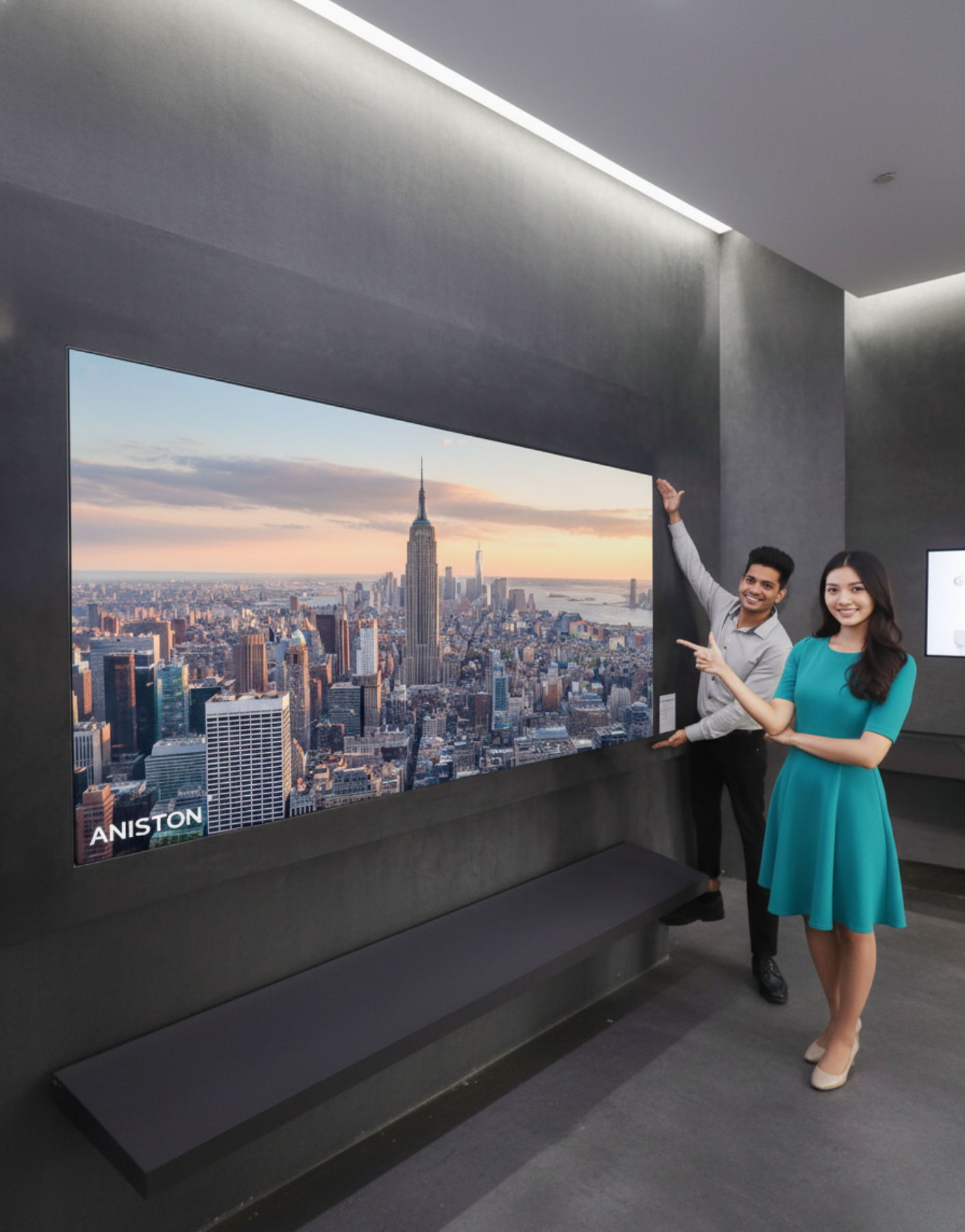 Ultra-thin display final installation